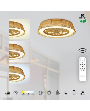 INDONESIA MINI * PLAFÓN / VENTILADOR - RATAN